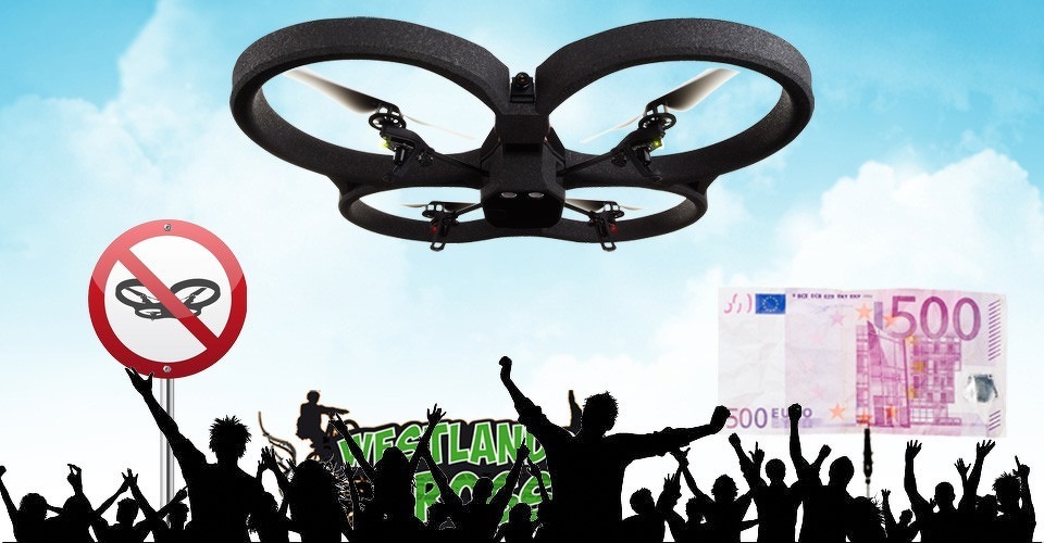 drones boete 500 vliegen festival