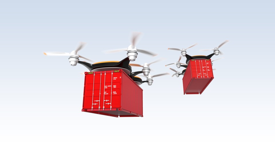 transporteurs transport via drones