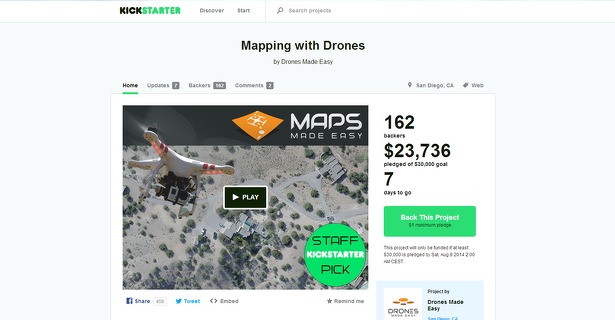 Nu op Kickstarter: drones brengen de wereld in kaart