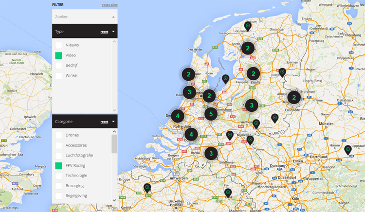 Uitgelicht: DRONES.nl kaartweergave