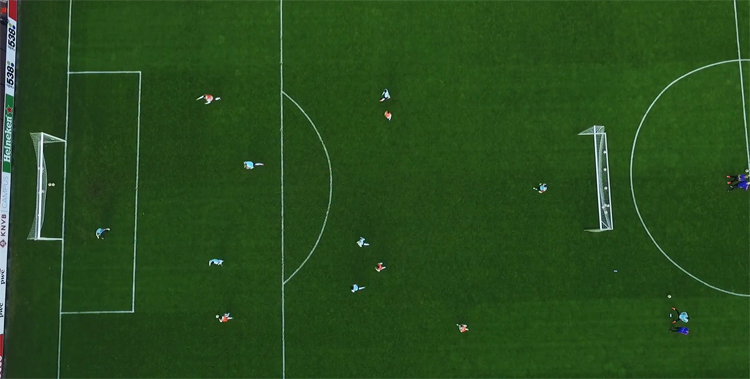 Training Jong Oranje gefilmd met drone