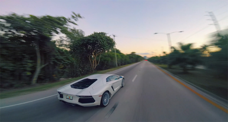 FPV racing drone vs Lamborghini Aventador