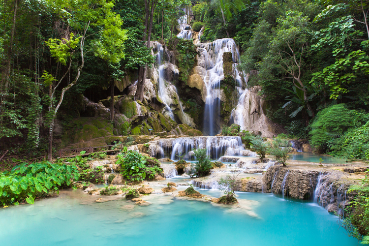 Kuang Si waterval, Luang Phrabang, Laos