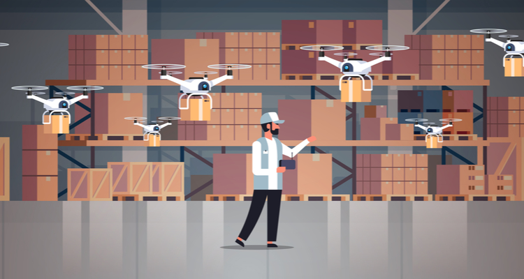 Autonome drones ingezet voor werkzaamheden magazijn IAG Cargo